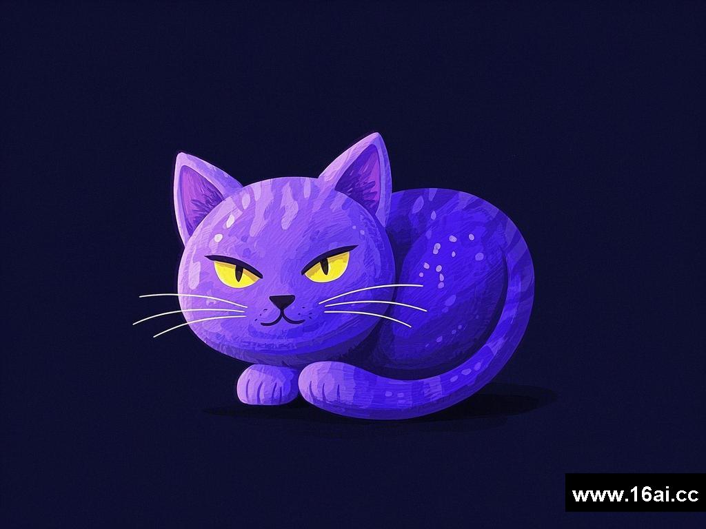 
The Mysterious Purple - Eyed Cat
